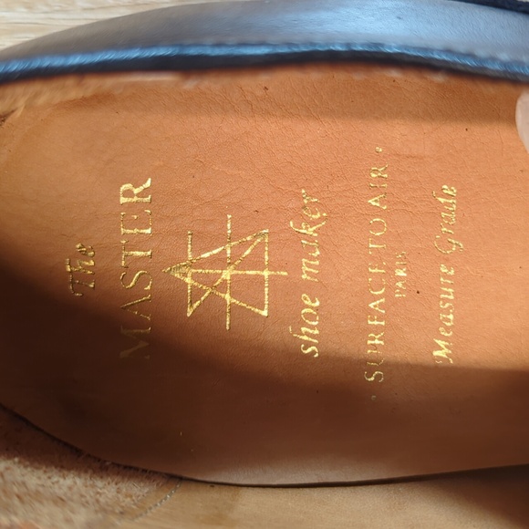 Surface To Air Black Leather Suede Red Sole Derby Oxford Saddle Wingtip Shoes 11 - Picture 7 of 11